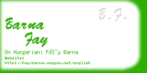 barna fay business card